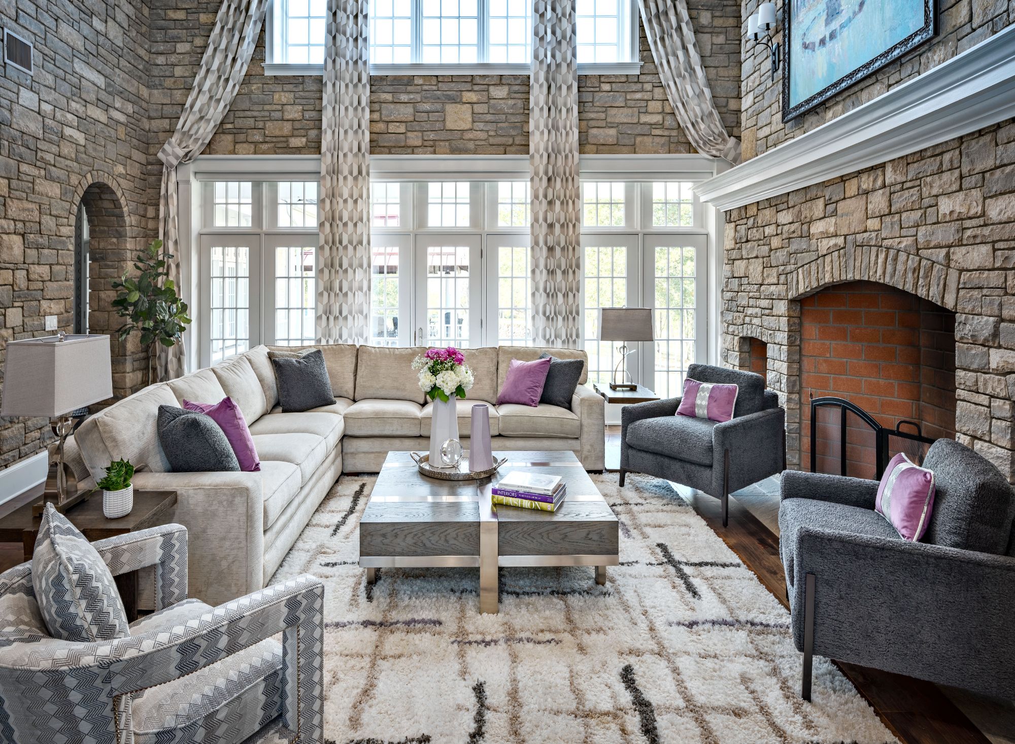 transitional interior design living room